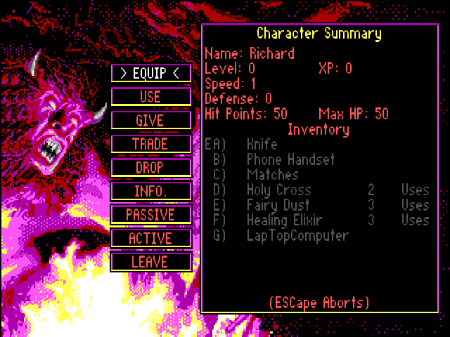 Escape From Hell (DOS/English)